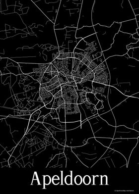 Apeldoorn Black Map