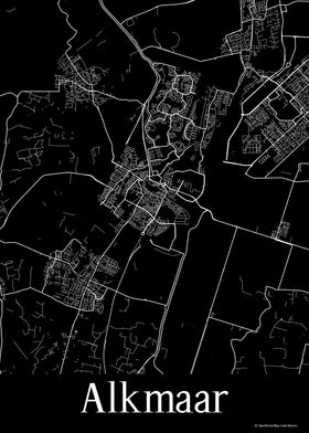 Alkmaar Black Map