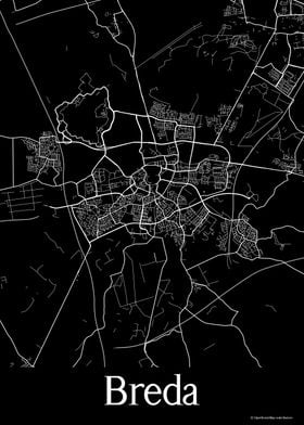 Breda Black Map