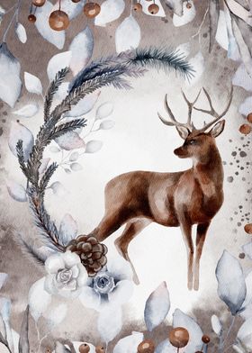 Illustration of a stag 