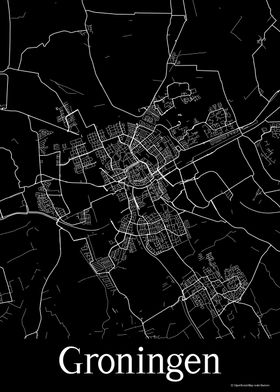 Groningen Black Map