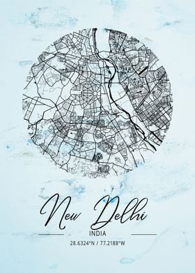 New Delhi Alpha Watercolor