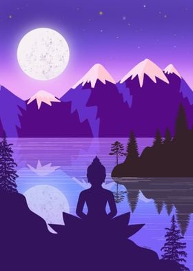 Minimal landscape  buddha