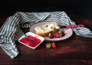 Homemade strawberry jam