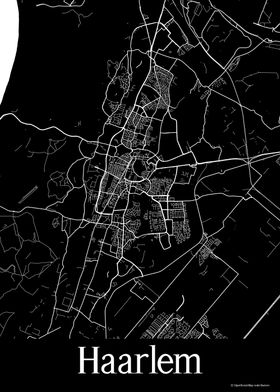 Haarlem Black Map