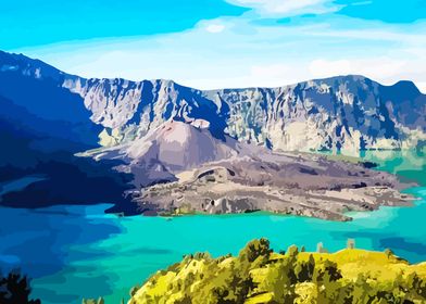 view of mount rinjani