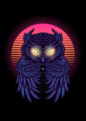 Owl Night Retro