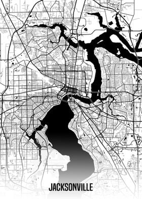 Jacksonville white map