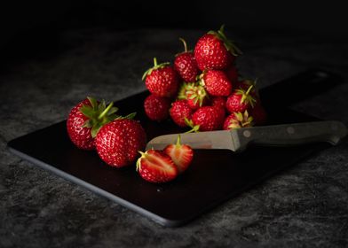 Fresh red strawberries 