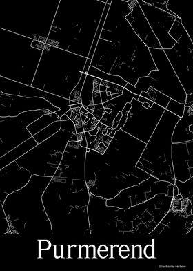 Purmerend Black Map