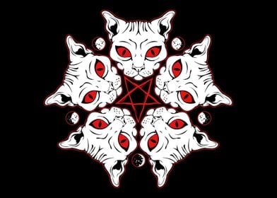 Pentagram Cat Kitten Wicca
