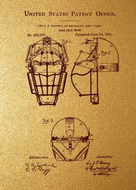 90 Baseball Mask Patent