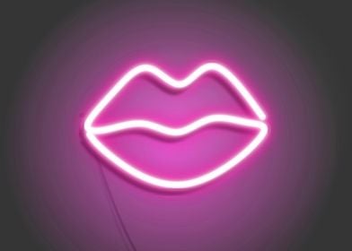 Pink Lips Neon