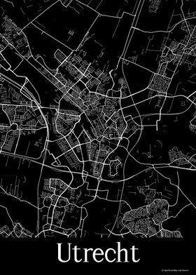 Utrecht Black Map