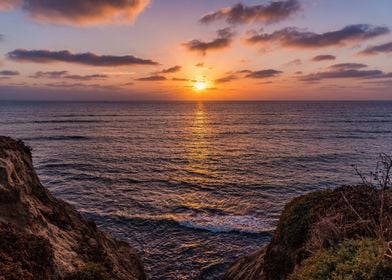 San Diego coastal sunset
