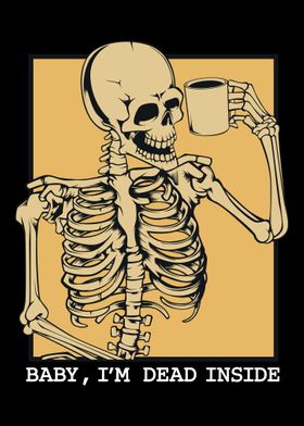 Grunge Skeleton Coffee Cup