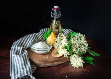 Homemade Elderflower syrup