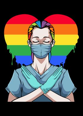 Rainbow Heart Gay Lesbian