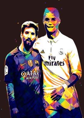 Lionel Messi Ronaldo Neymar Painting Lionel Messi Ronaldo 
