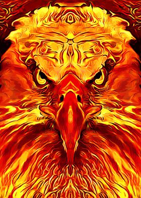 Eagle Flaming