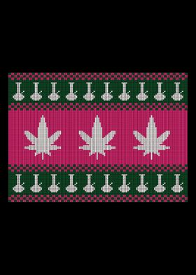 weed bong ugly sweater 