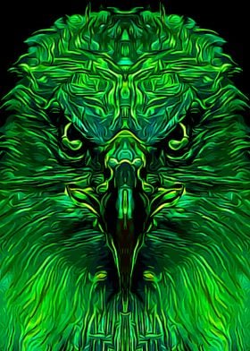 Eagle Abstract Green