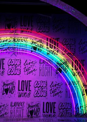 LGBTQ Pride Neon Rainbow