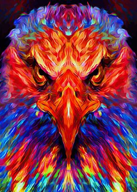 Eagle Colorful Art