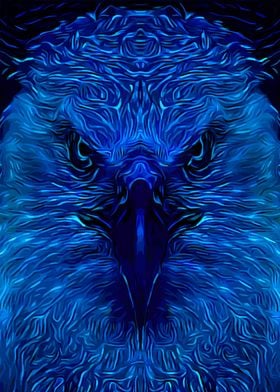 Eagle Abstract Blue