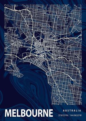 Melbourne Map Australia 