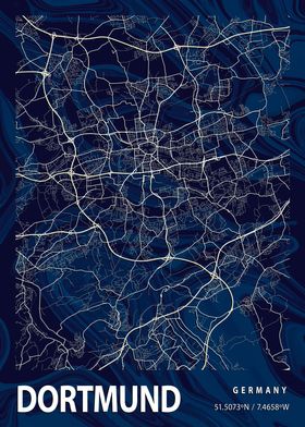 Dortmund City Map Germany