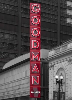 New Goodman Theatre Sign