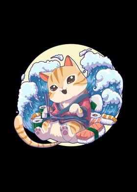 Sushi Cat Anime Kawaii