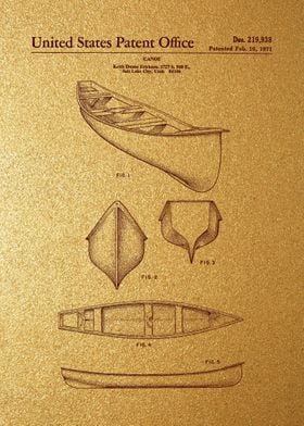 11 Canoe Patent Print