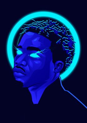 Roddy Ricch Neon Blue