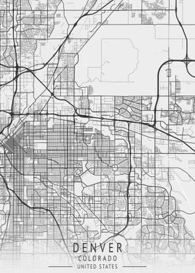 Denver Colorado City Map