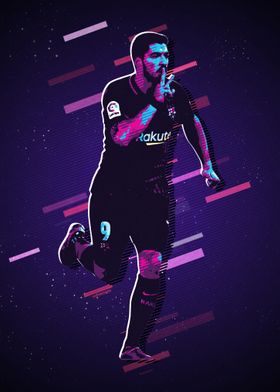 Luis Suarez Football Retro