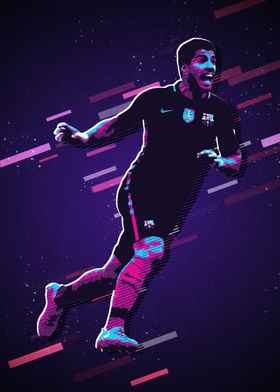 Luis Suarez Football Retro