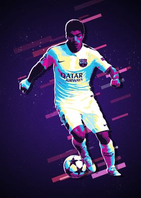 Luis Suarez Football Retro