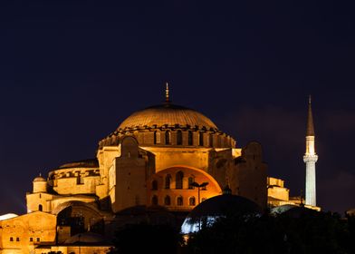 Hagia Sophia At Night