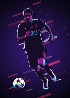 Luis Suarez Football Retro