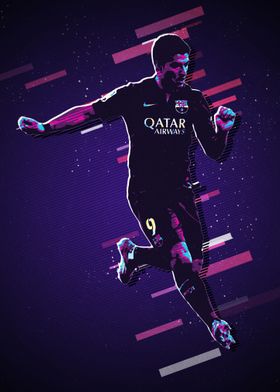 Luis Suarez Football Retro