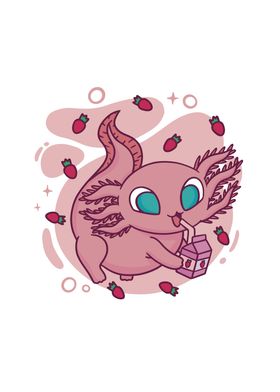 Axolotl Drinking