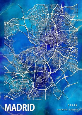 Madrid City Map Spain 