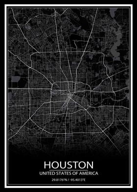 Houston Black Map