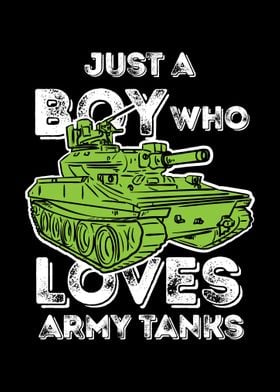 A Boy Loves Army Tanks