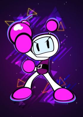 Bomber Man Retro Art