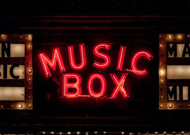 Music Box Front Neon