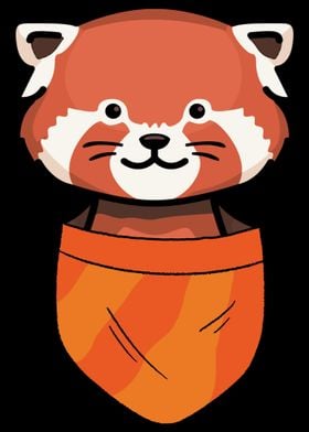 Funny Red Panda Pocket