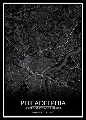 Philadelphia Black Map